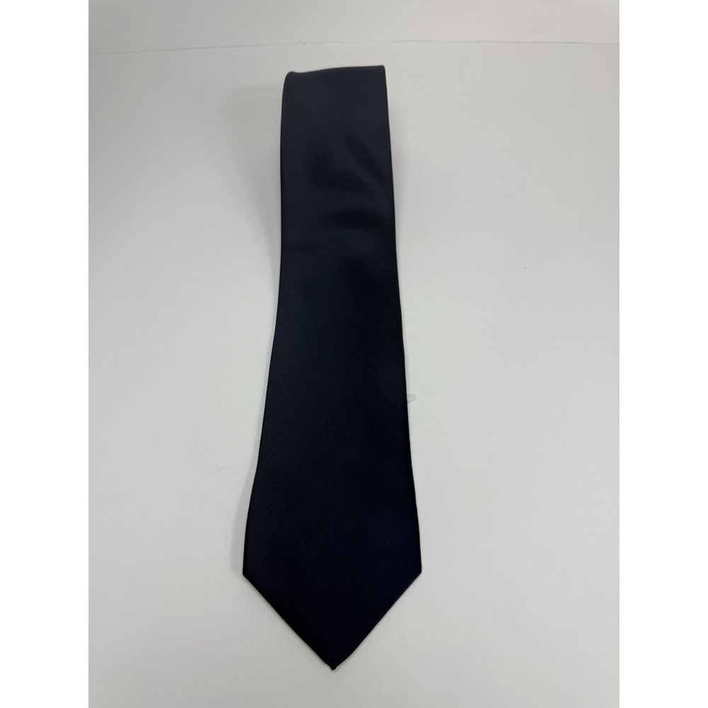 Navy Blue Neck Tie Short 48.5' Solid By Dockers